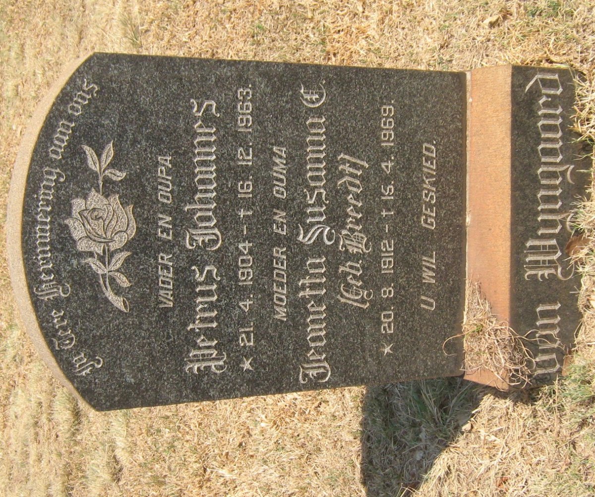 WYNGAARD Petrus Johannes, van 1904-1963 &amp; Jeanetta Susanna C. BREEDT 1912-1969