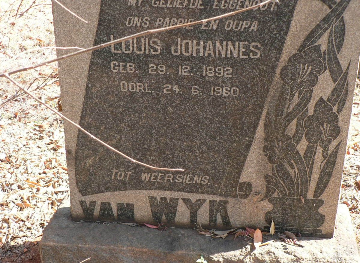 WYK Louis Johannes, van 1892-1960