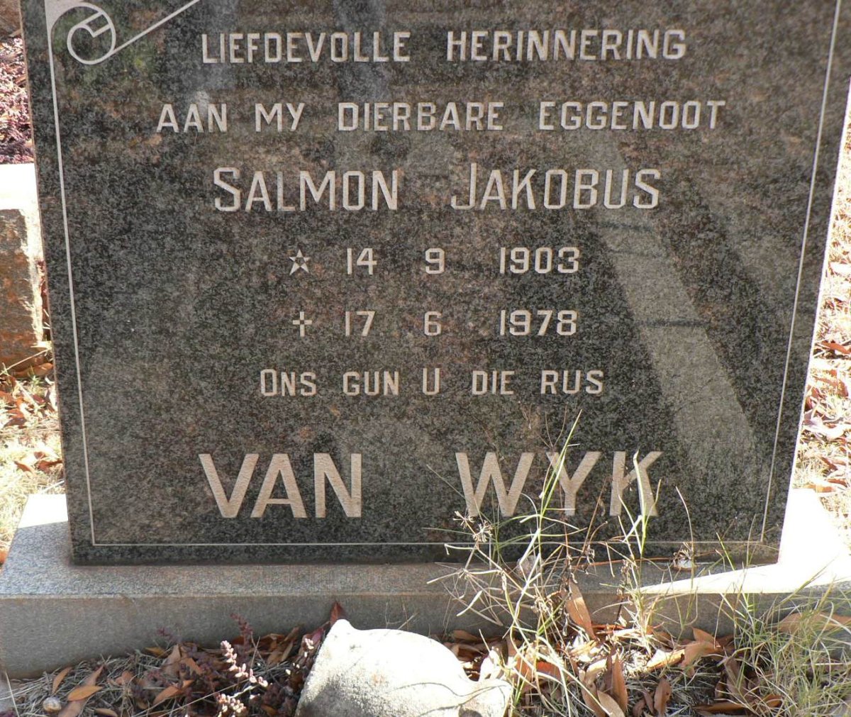 WYK Salmon Jakobus, van 1903-1978