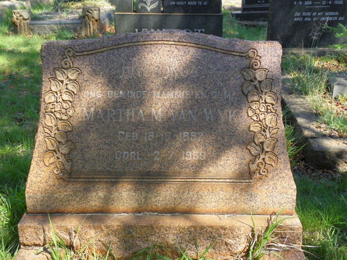 WYK Martha M., van 1892-1959