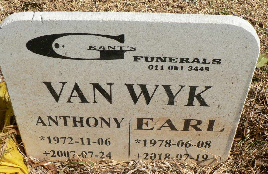 WYK Anthony, van 1972-2007 :: VAN WYK Earl 1978-2018