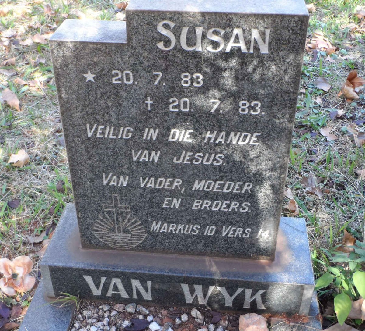 WYK Susan, van 1983-1983