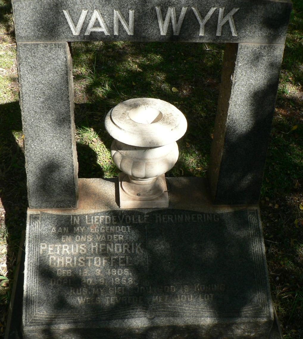 WYK Petrus Hendrik Christoffel, van 1905-1958