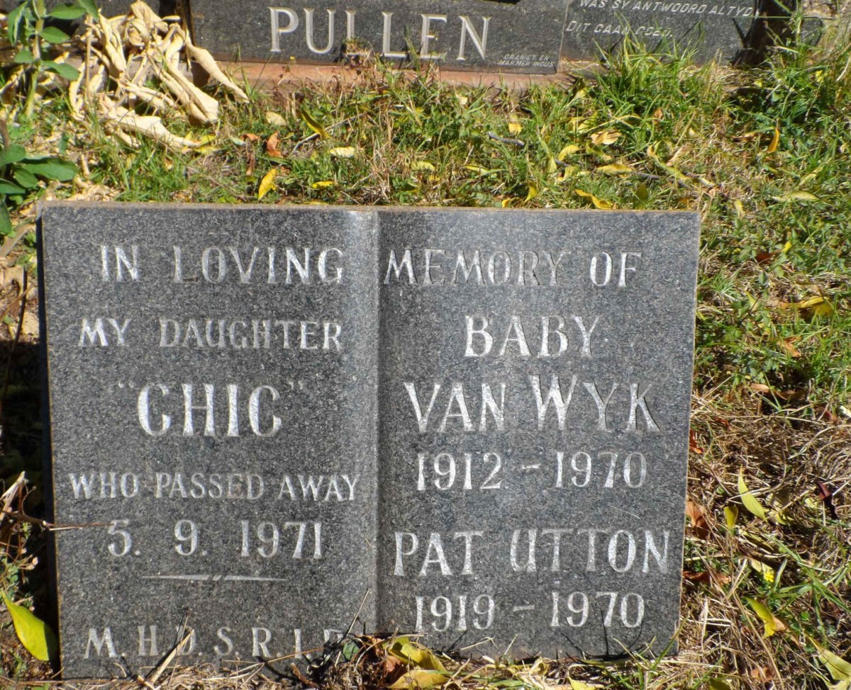 WYK Baby, van 1912-1970 :: UTTON Pat 1919-1970 :: ? Chic -1971
