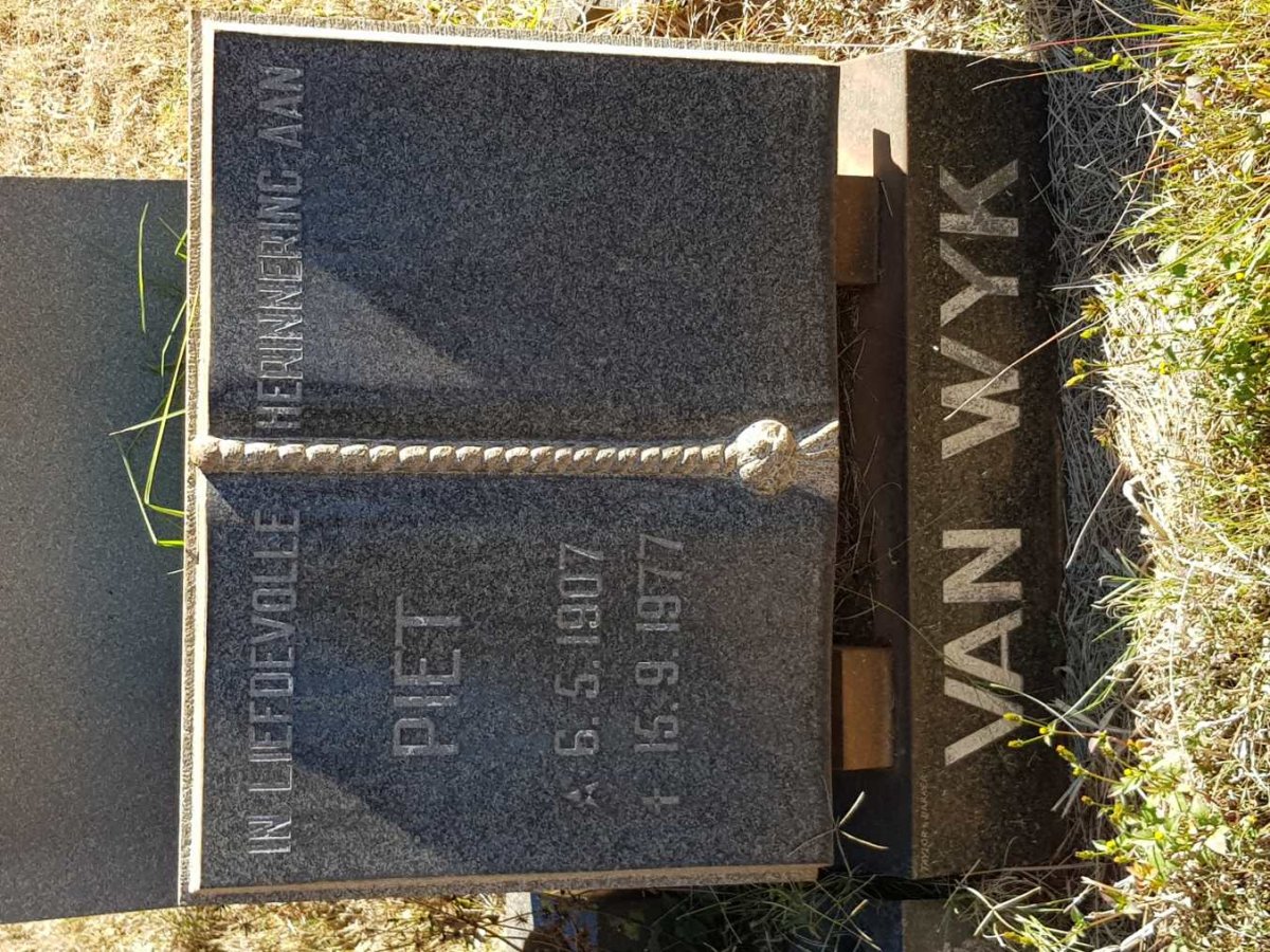 WYK Piet, van 1907-1977