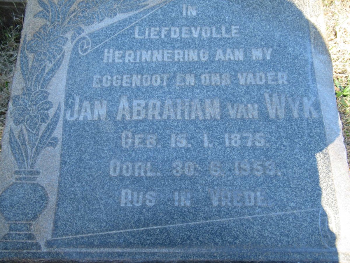 WYK Jan Abraham, van 1875-1953