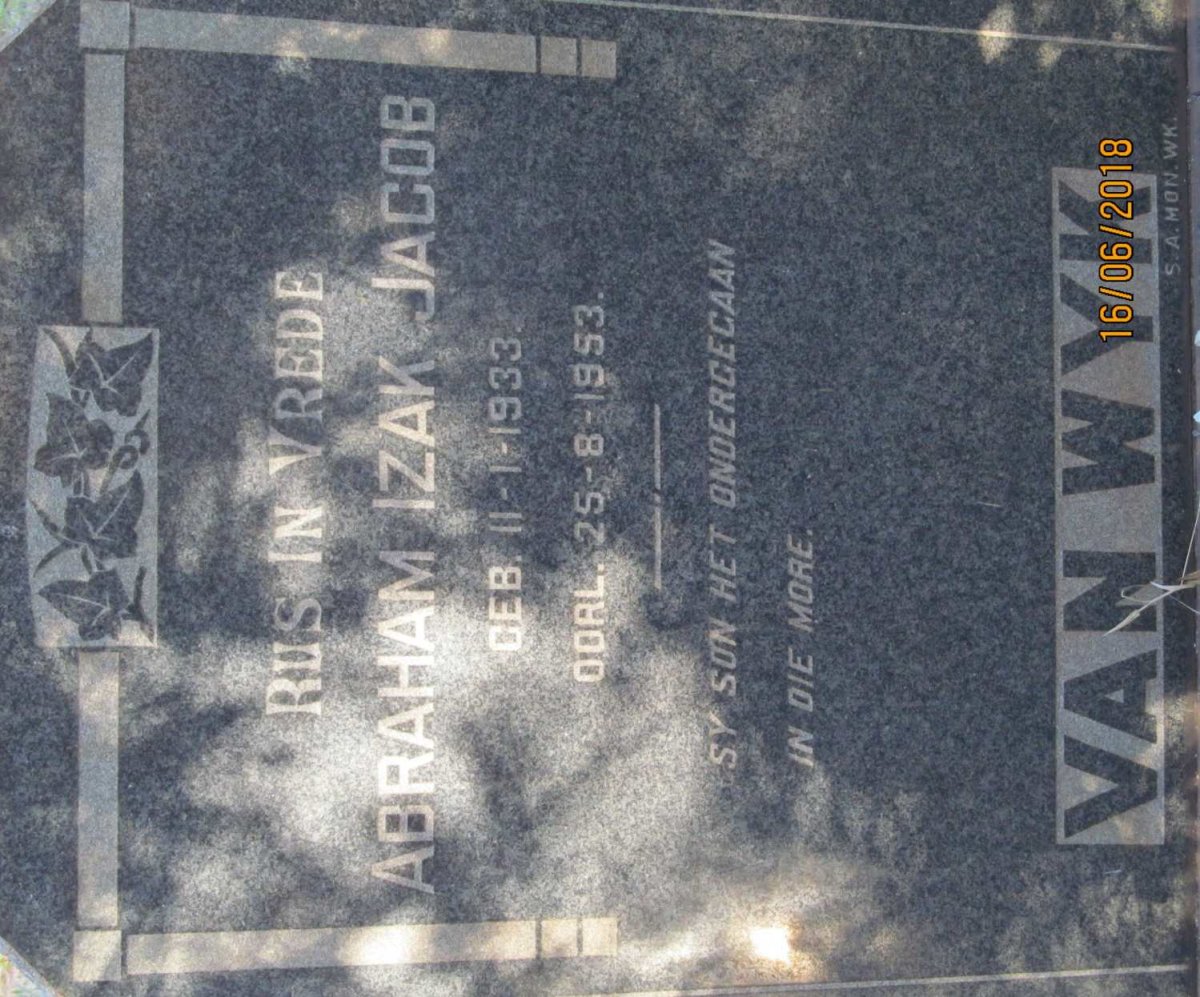 WYK Abraham Izak Jacob, van 1933-1953