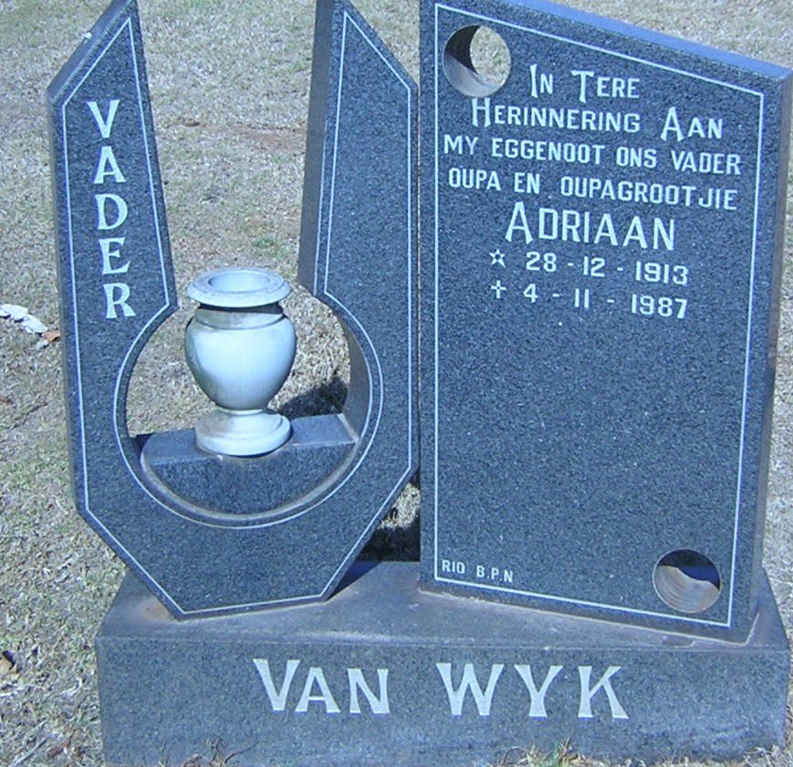 WYK Adriaan, van 1913-1987
