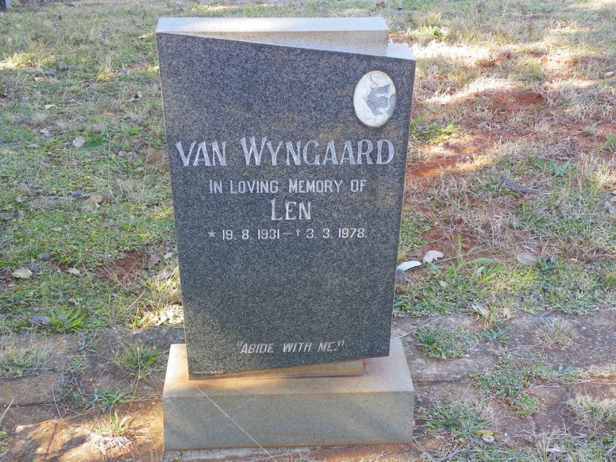 WYNGAARD Len, van 1931-1978