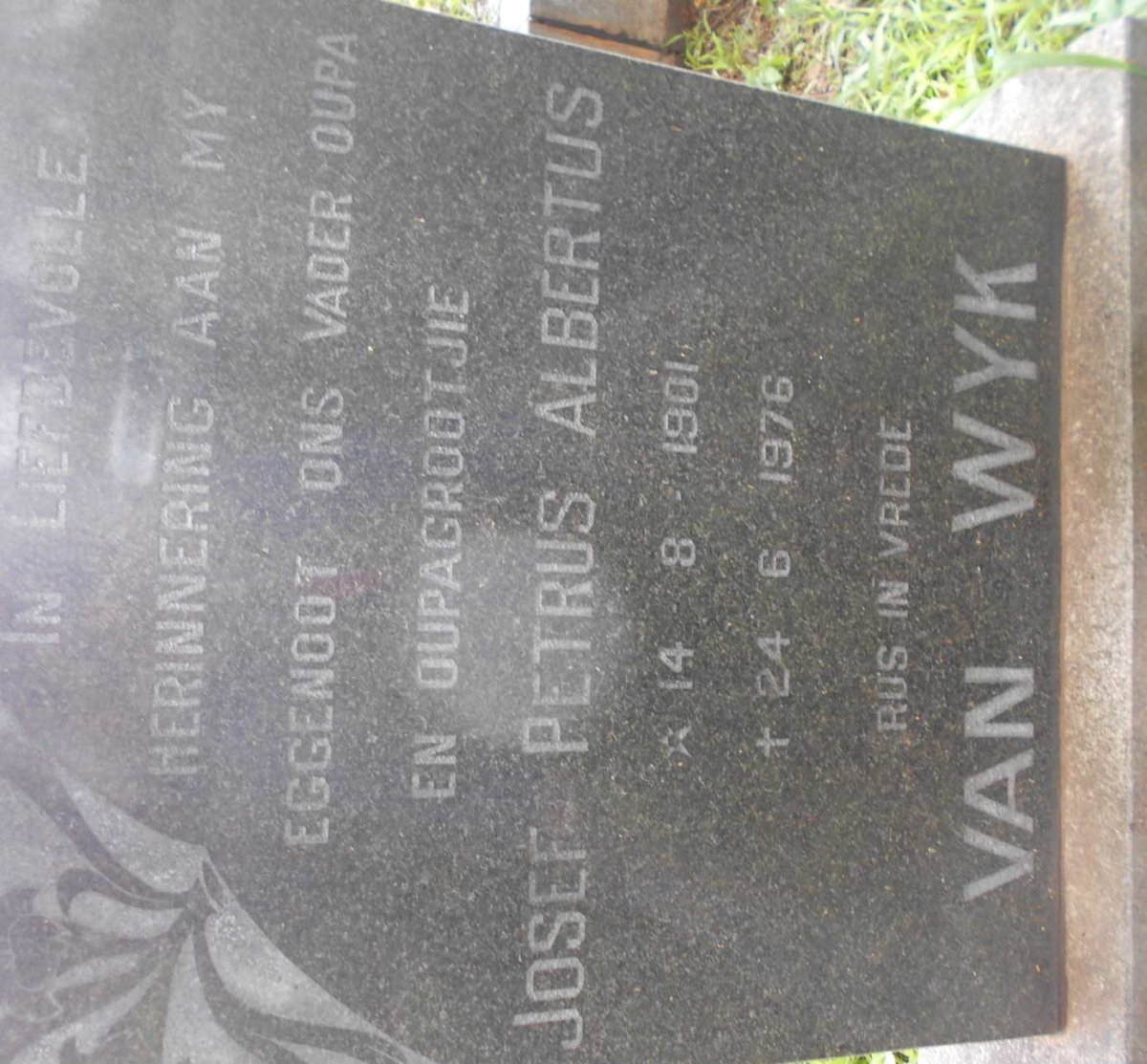 WYK Josef Petrus Albertus, van 1901-1976