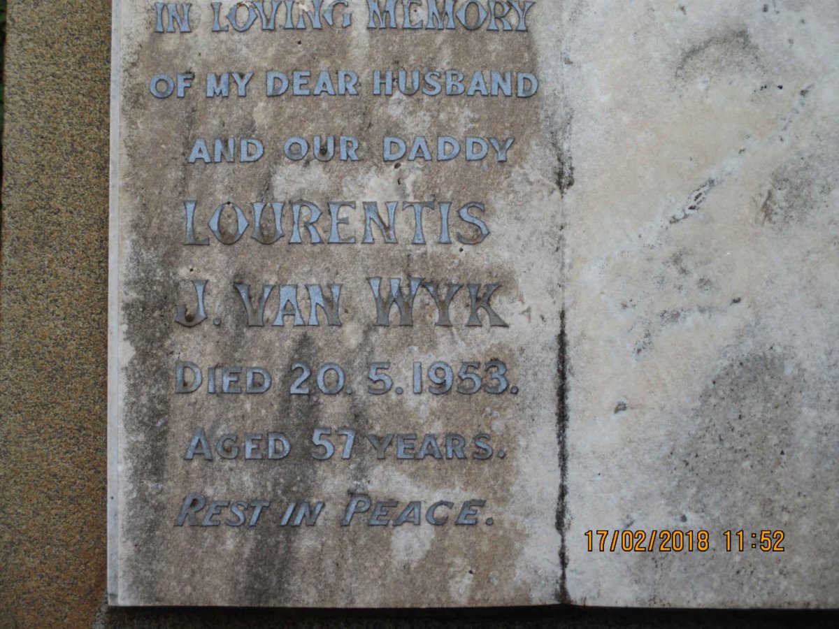 WYK Lourentis J, van -1953