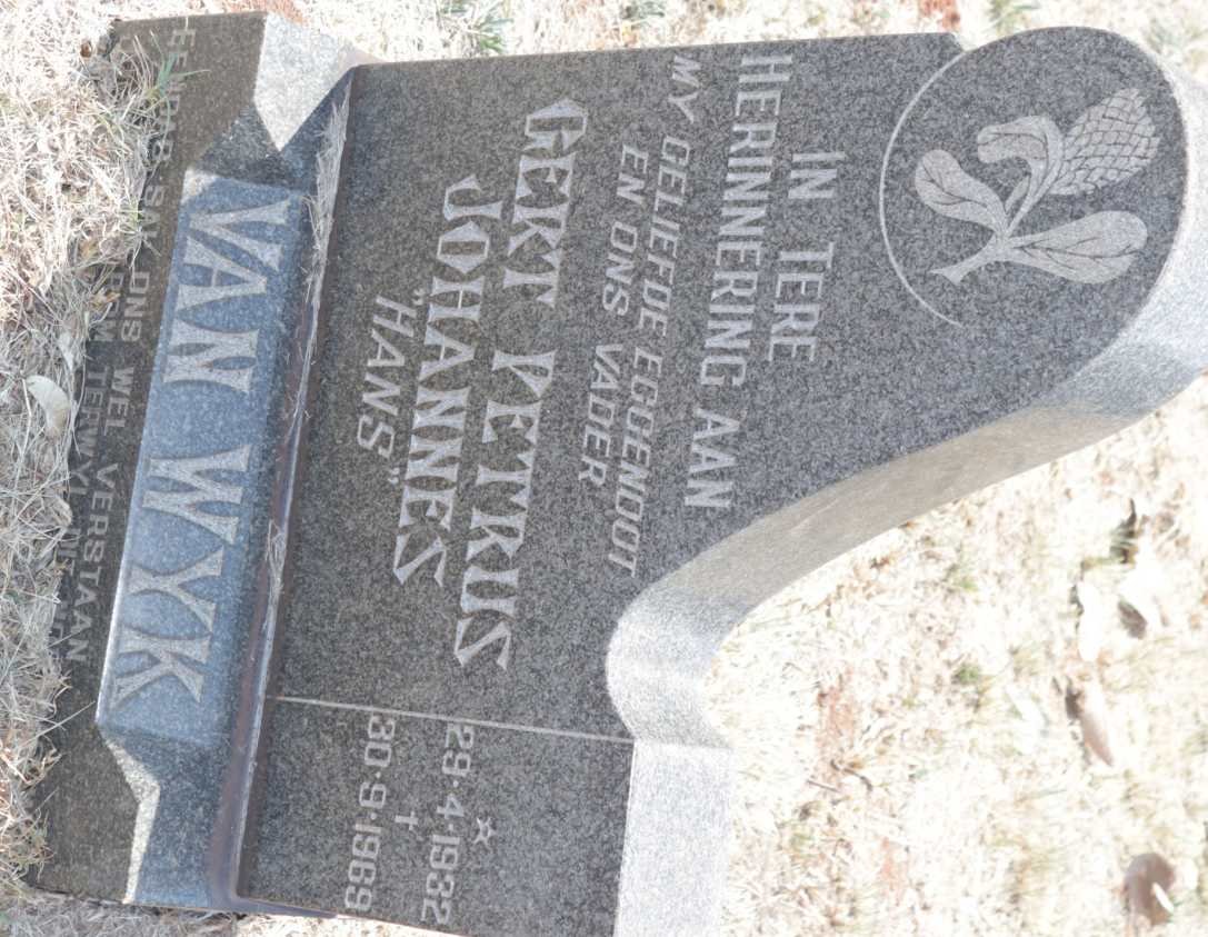 WYK Gert Petrus Johannes, van 1932-1969