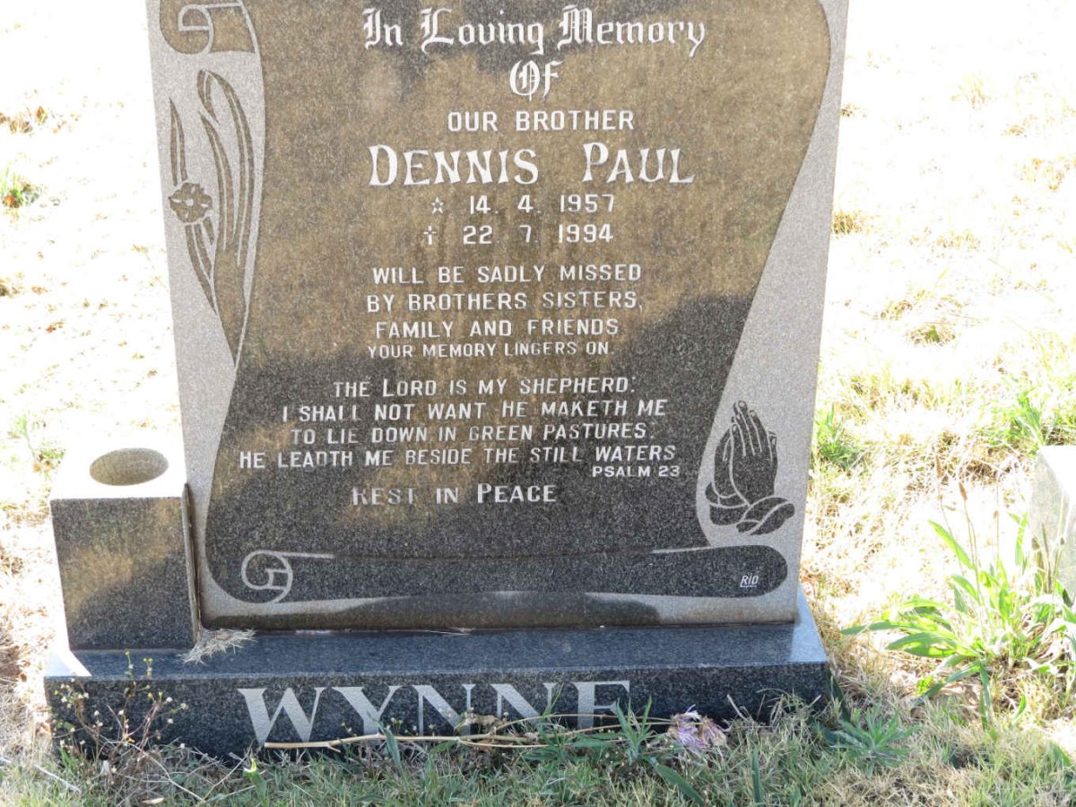 WYNNE Dennis Paul 1957-1994