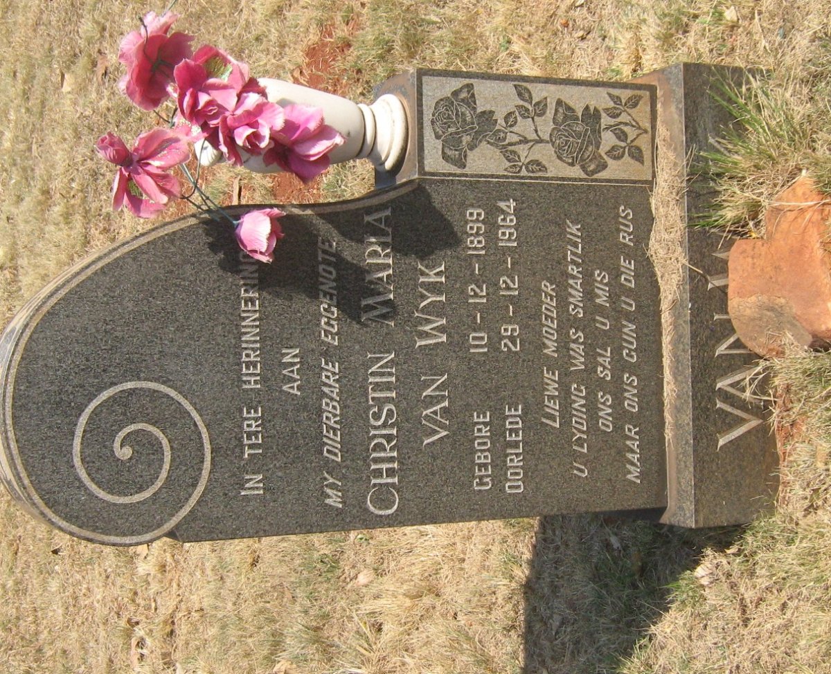 WYK Christin Maria, van 1899-1964