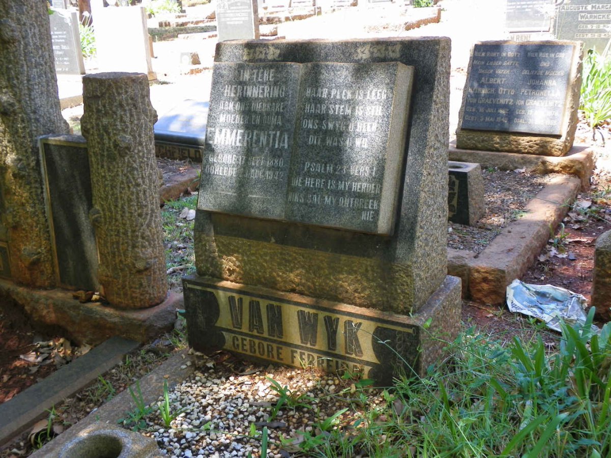 WYK Emmerentia, van nee FERREIRA 1880-1942