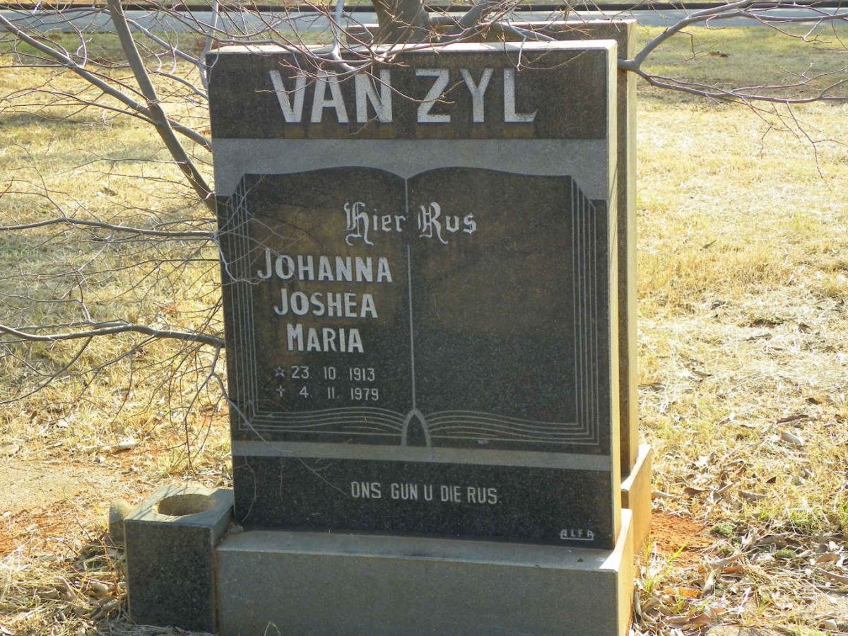 ZYL Johanna Joshea Maria, van 1913-1979