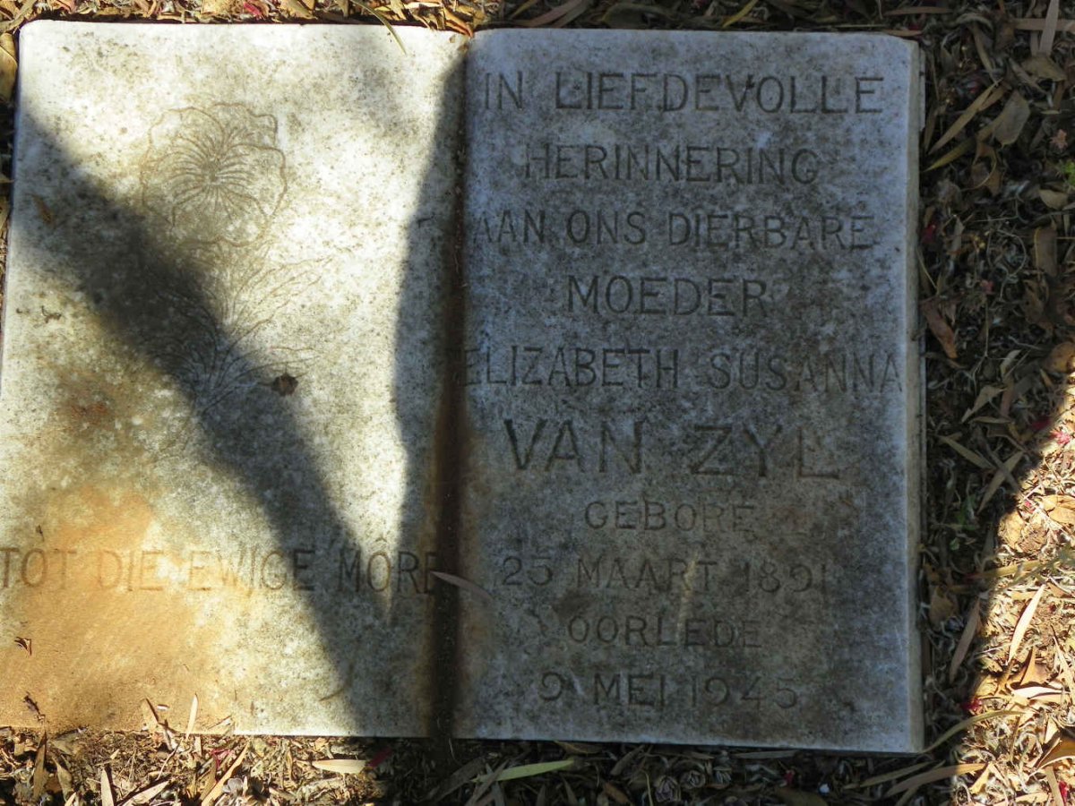 ZYL Elizabeth Susanna, van 1891-1945