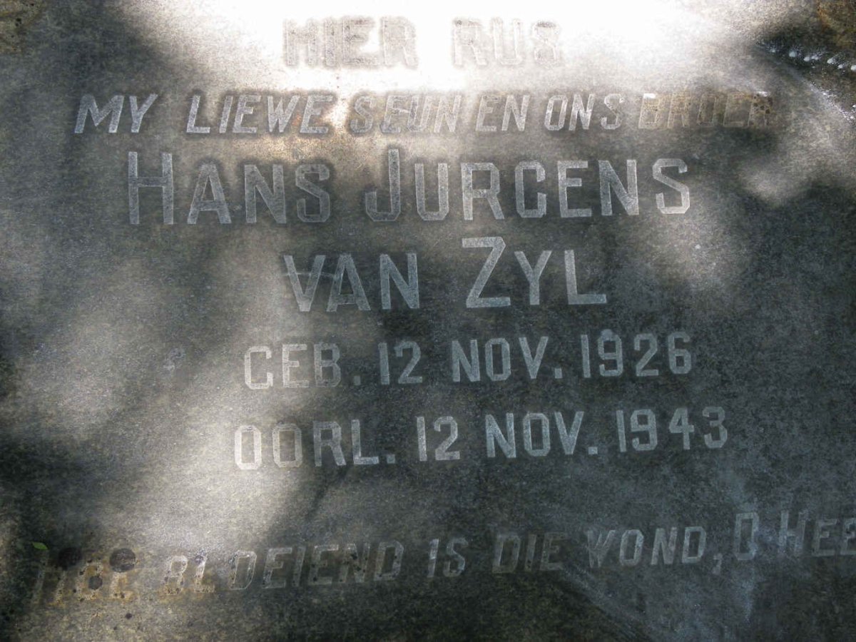ZYL Hans Jurgens, van 1926-1943
