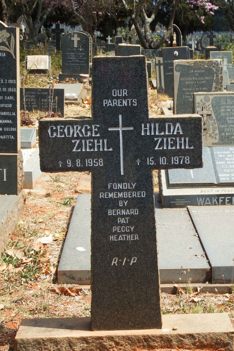 ZIEHL George -1958 &amp; Hilda -1978