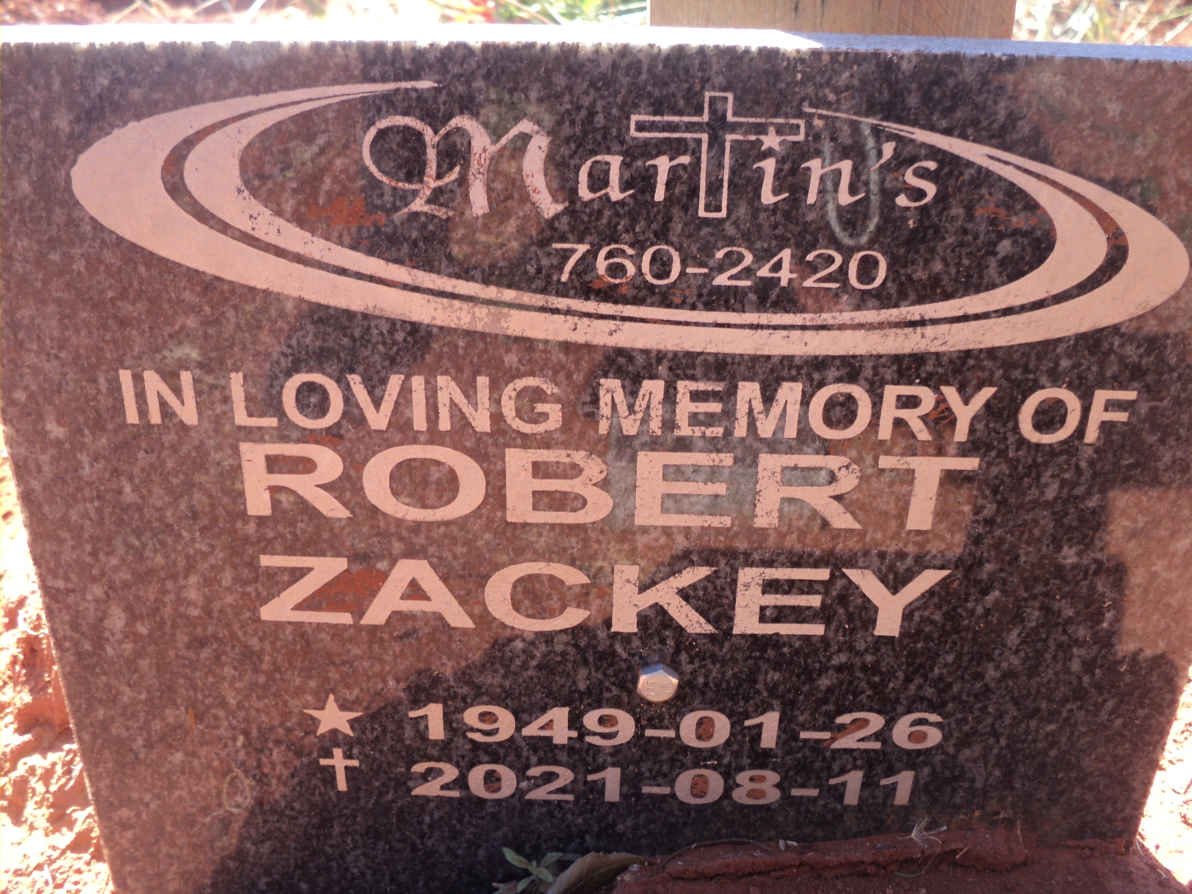 ZACKEY Robert 1949-2021