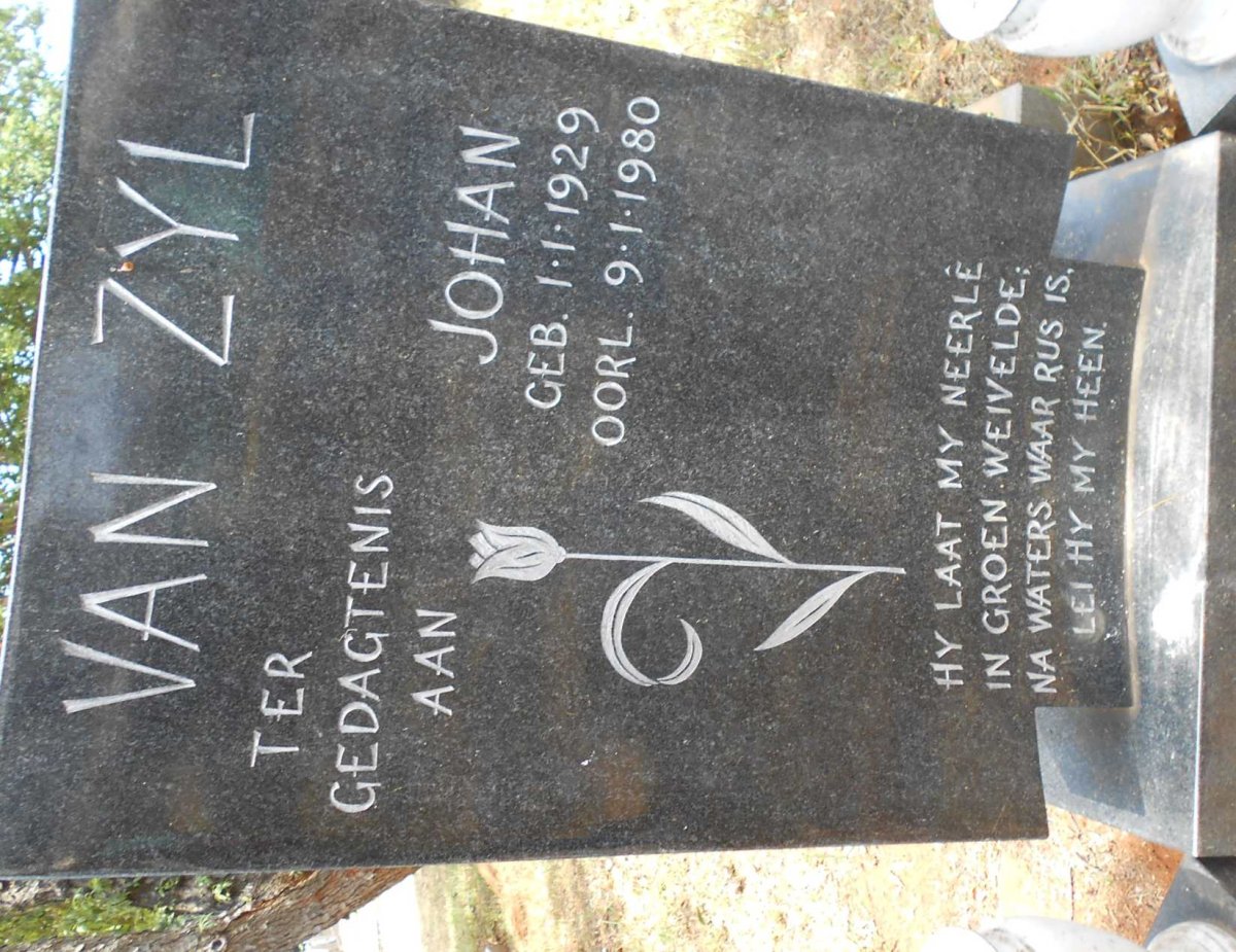 ZYL Johan, van 1929-1980