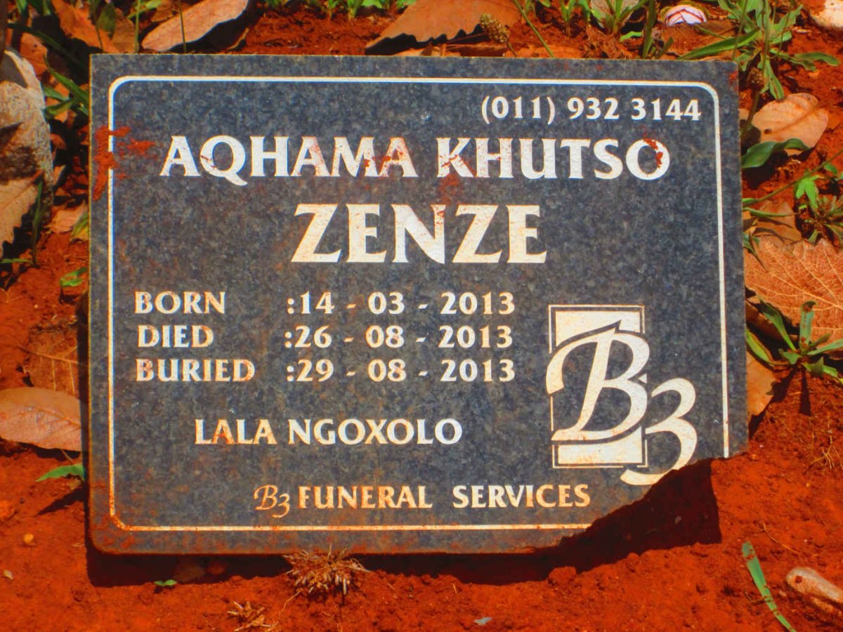 ZENZE Aqhama Khutso 2013-2013
