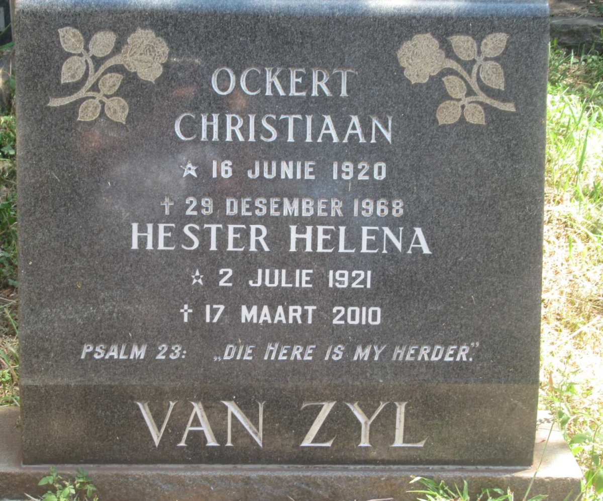 ZYL Hester Helena, van 1921-2010
