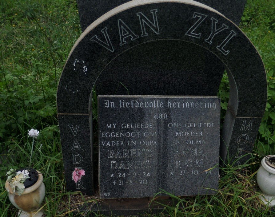 ZYL Barend Daniel, van 1924-1990 &amp; Anna P.C.M. 1934-
