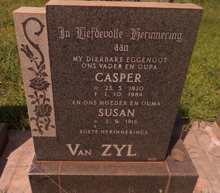 ZYL Casper, van 1920-1984 &amp; Susan 1916-