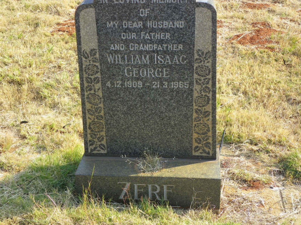 ZERF William Isaac George 1909-1965