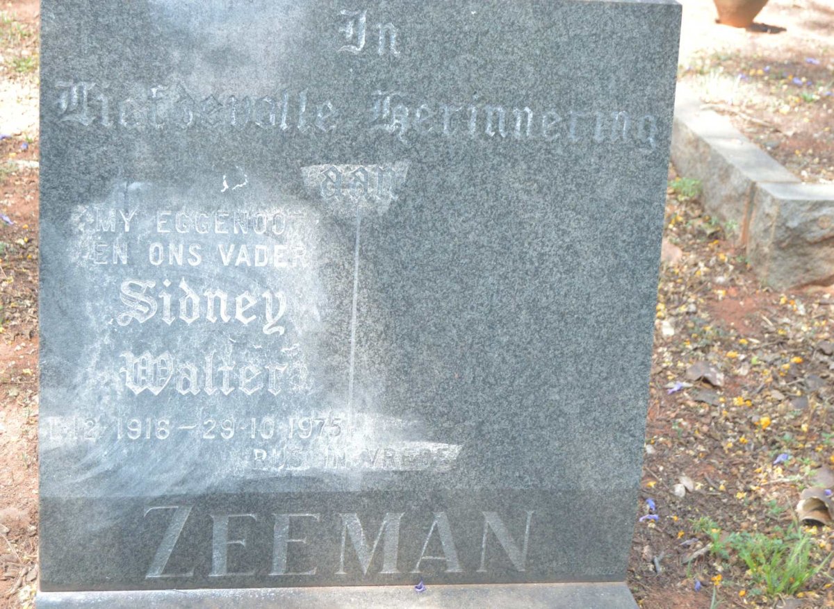 ZEEMAN Sidney Walter 1916-1975