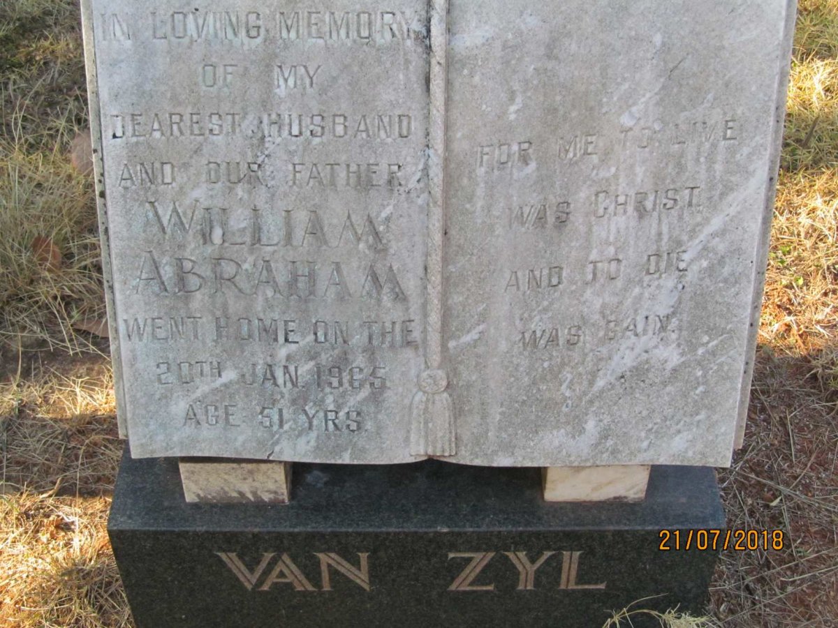ZYL William Abraham, van -1965