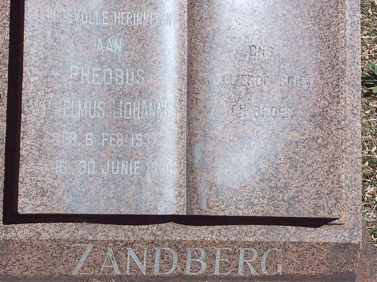 ZANDBERG Pheobus Wilhelmus Johannes 1937-1956