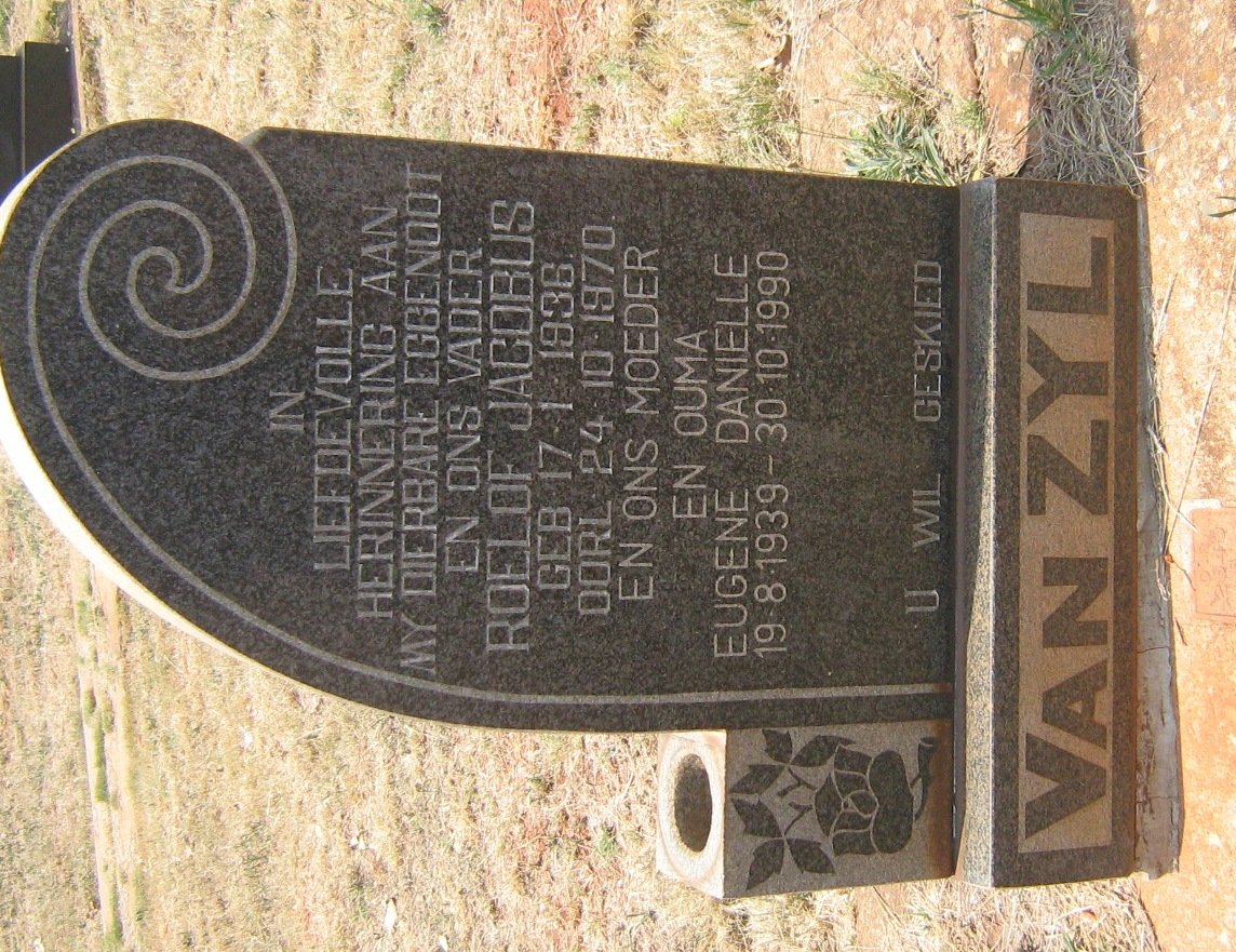 ZYL Roelof Jacobus, van 1936-1970 &amp; Eugene Danielle 1939-1990