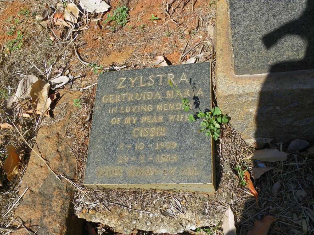 ZYLSTRA Getruida Maria 1909-1985