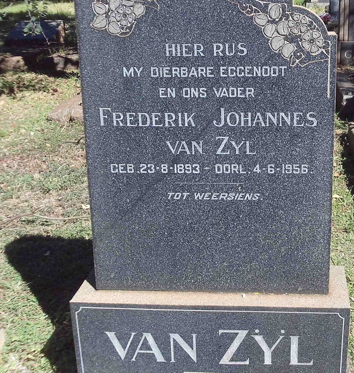 ZYL Frederik Johannes, van 1893-1956