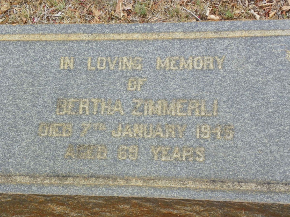 ZIMMERLI Bertha -1945