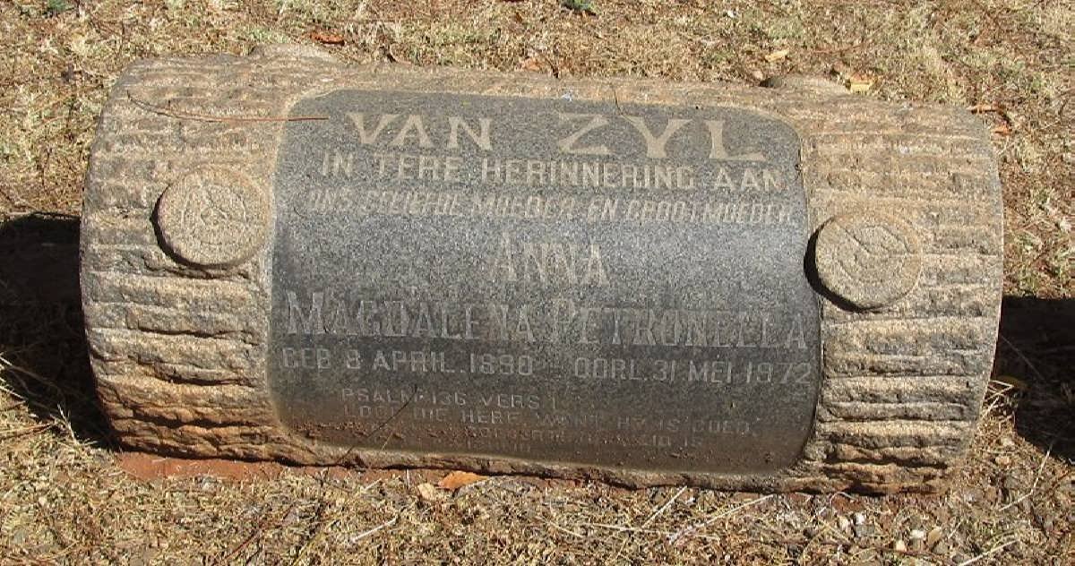 ZYL Anna Magdalena Petronella, van 1890-1972