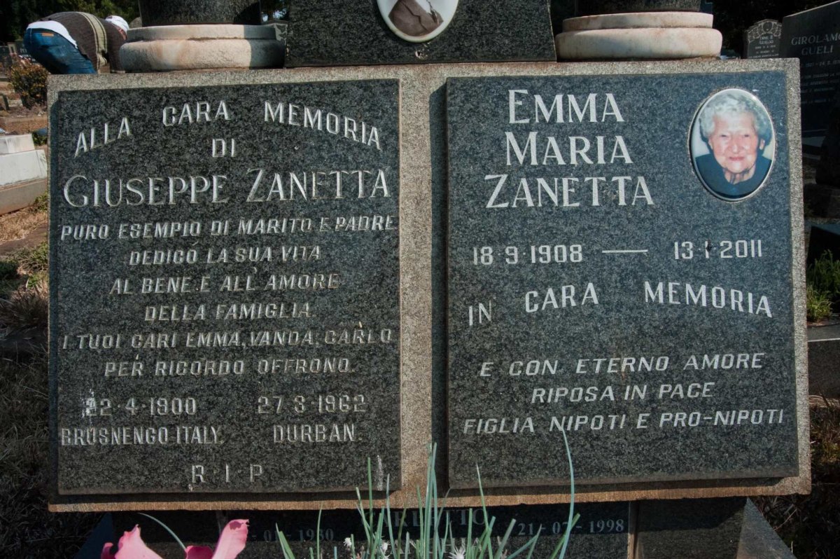 ZANETTA Giuseppe 1900-1962 &amp; Emma Maria 1908-2011