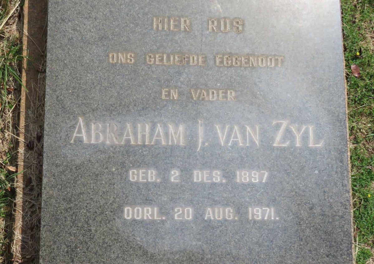 ZYL Abraham J., van 1897-1971