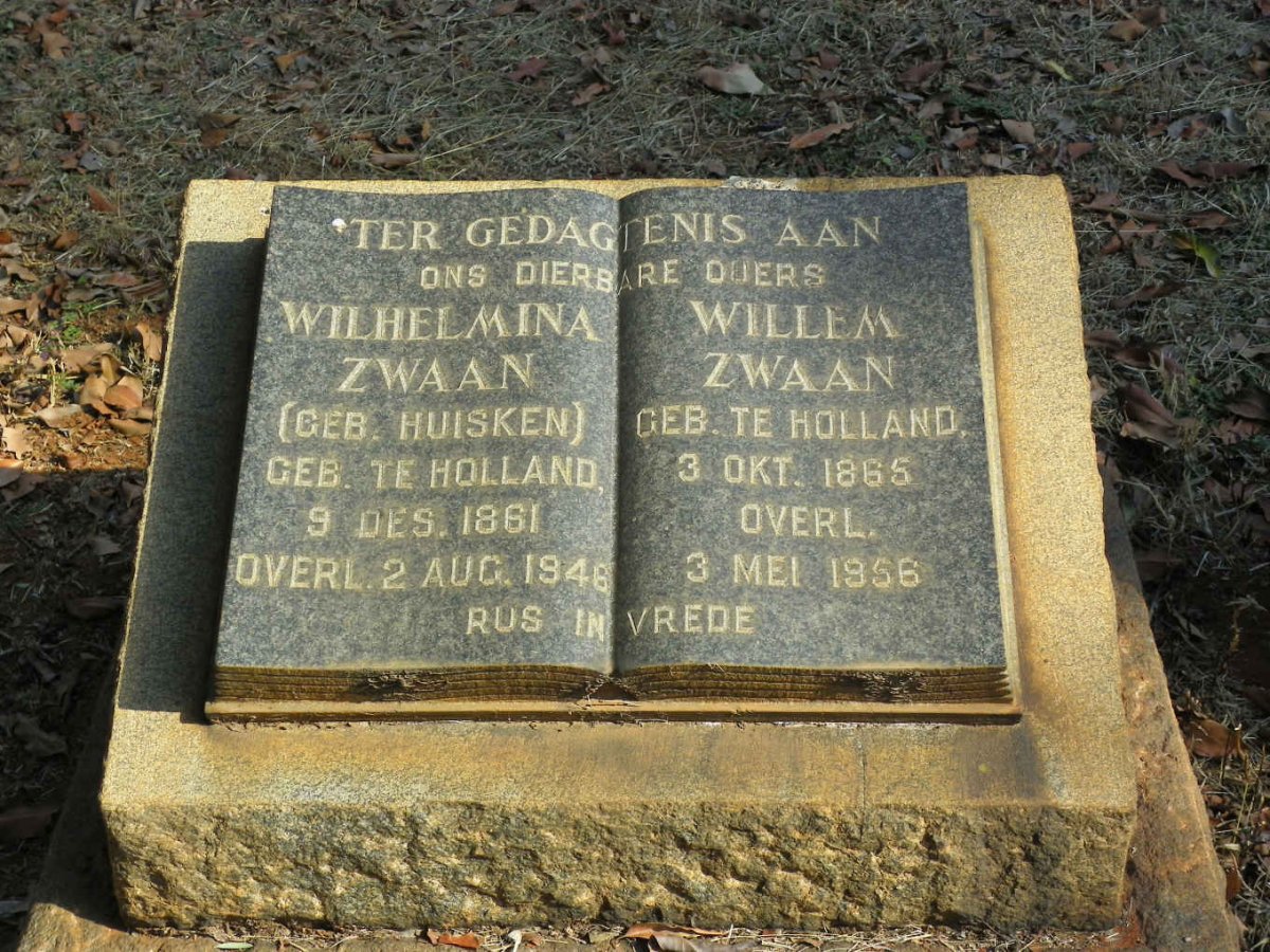 ZWAAN Willem 1865-1956 &amp; Wilhelmina HUISKEN 1861-1946