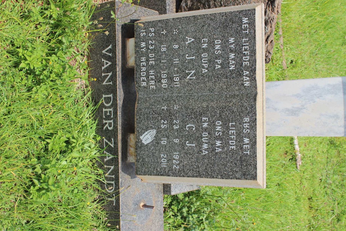 ZANDT A.J.N., van der 1911-1990 &amp; C.J. 1922-2011