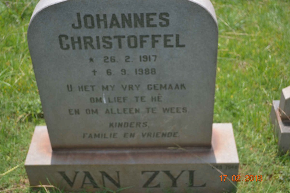 ZYL Johannes Christoffel, van 1917-1988