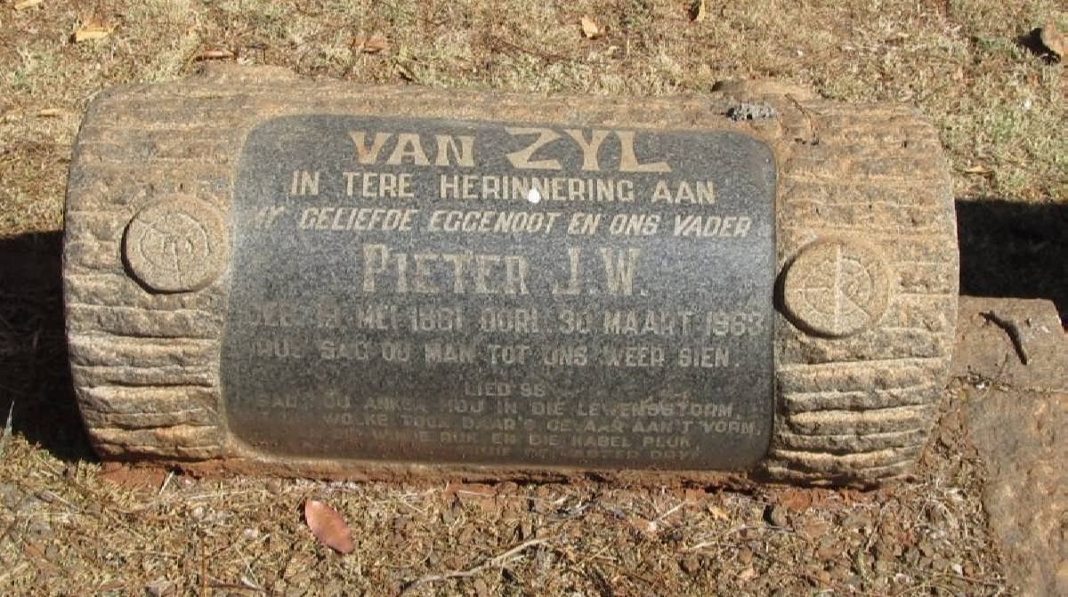 ZYL Pieter J.W., van 1881-1963