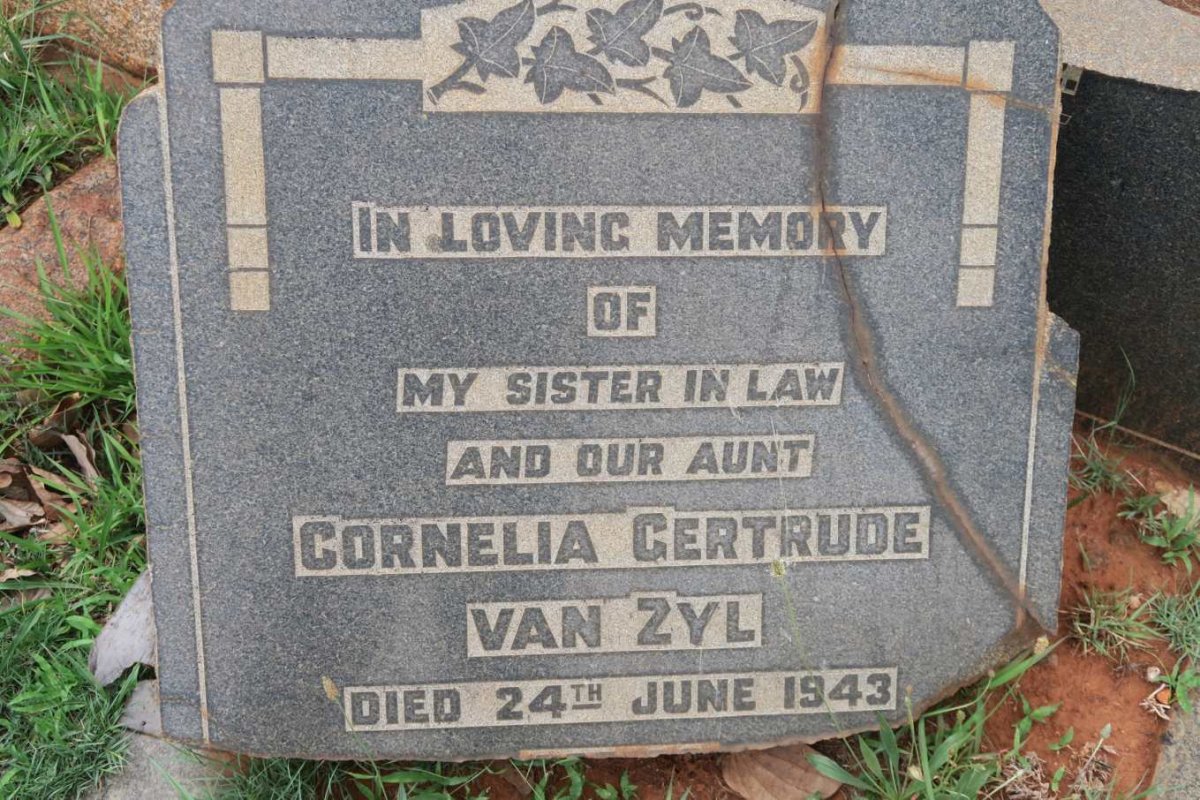ZYL Cornelia Gertrude, van -1943