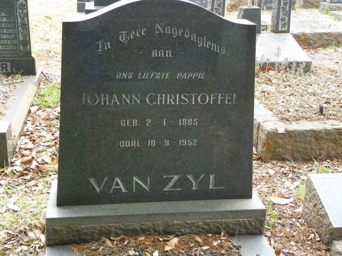 ZYL Johann Christoffel, van 1885-1952