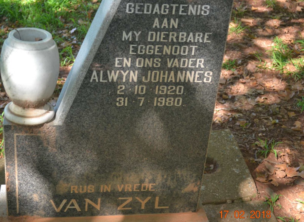 ZYL Alwyn Johannes, van 1920-1980