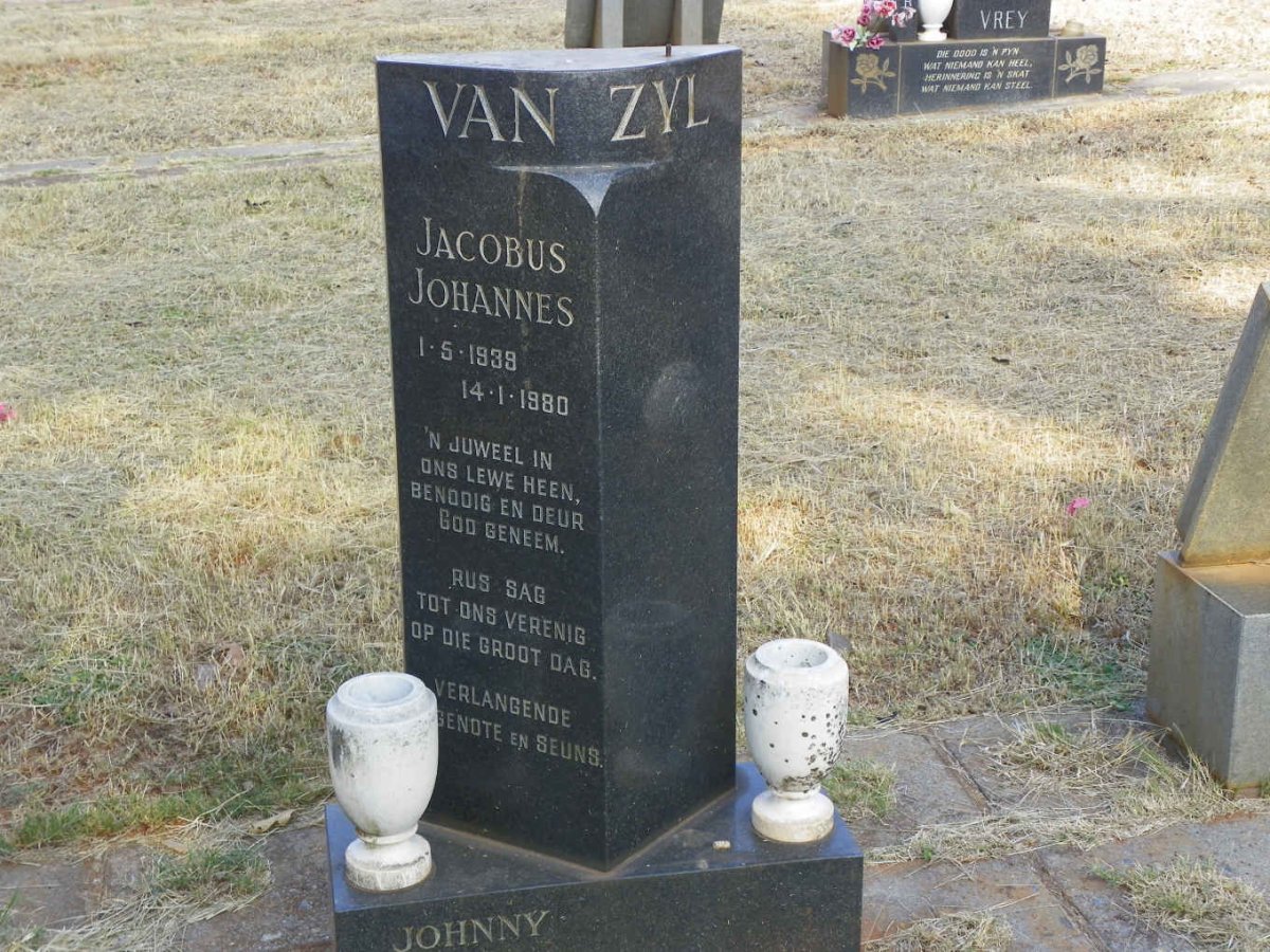 ZYL Jacobus Johannes, van 1939-1980