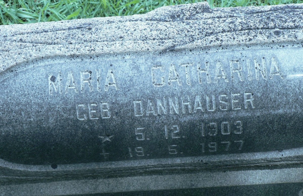 ZYL Maria Catharina, van nee DANNHAUSER 1903-1977