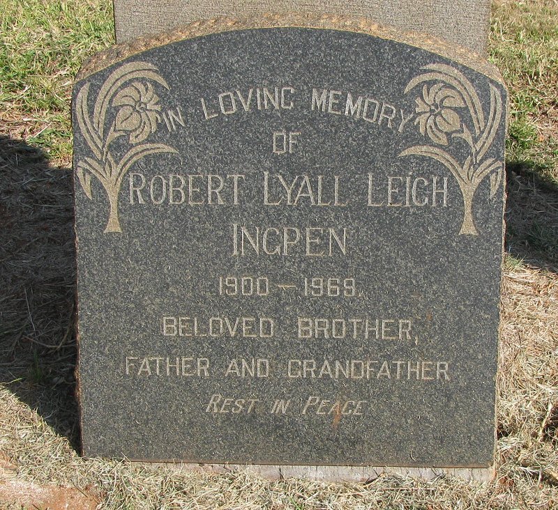 INGPEN Robert Lyall Leich 1900-169
